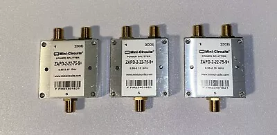 ZAPD-2-22-75-9+ - Mini Circuits 2-Way 5-2500 MHz F 75ohm - Tested! • $49