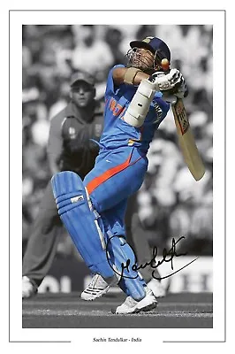 Sachin Tendulkar India Cricket Signed Photo Print • £6.90