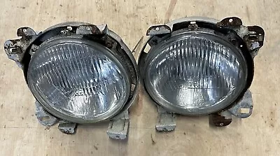 Pair Of Vw Transporter T25 Headlights Hella T3 Round Head Lamp Assemblies Rhd • $136.90