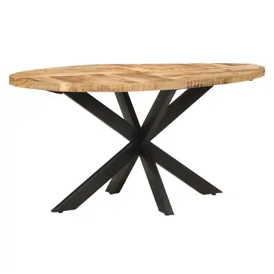 VidaXL Dining Table 160x90x75 Cm Rough Mango Wood • £428.99