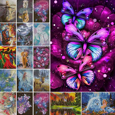 $14.13 • Buy 5D Diamond Butterfly Painting Full Embroidery Cross Crafts Stitch Art Decor DIY✅