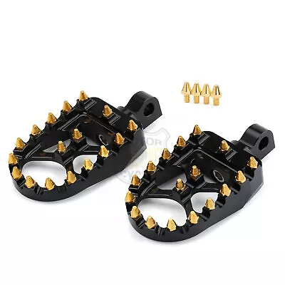 Wide Fat MX Style Foot Pegs Footrest For Harley Dyna Sportster XL Chopper Bobber • $28.27