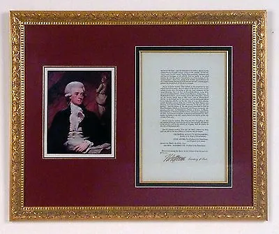 1791 Thomas Jefferson Signed The Act Of Congress For Compensating Court Officers • $16500