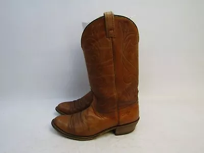 Acme Mens Size 10 D Brown Leather Western Cowboy Boots • $65.13