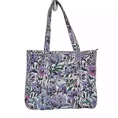 Vera Bradley Large Vera Tote Lavender Meadow Purple Floral • $75