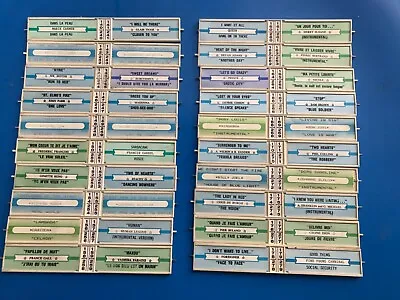 Seeburg Wallbox DEC Title Strip Holder Complete Set Of 20 • $34.95