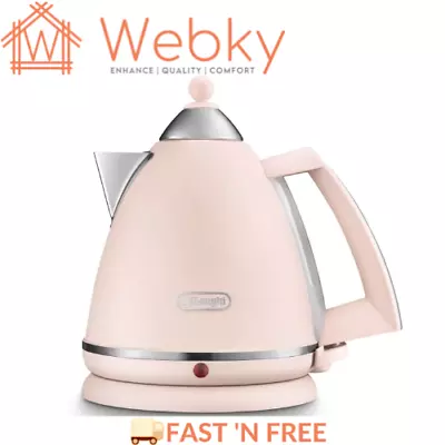 $189.72 • Buy Delonghi Argento Flora Electric Kettle, 360° Swivel Base, 1.7L - Peony Rose