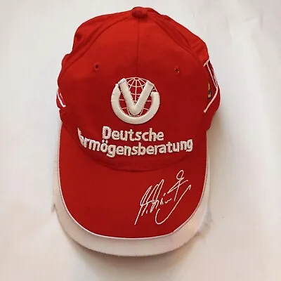 FERRARI Michael Schumacher Formula Cotton Nylon Red Cap Hat • $31.99