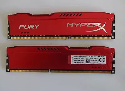 2 X 8GB (16GB) Kingston HyperX Fury DDR3 1866MHz PC RAM • £23.95