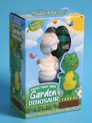 GRAFIX CHILDRENS YOUR OWN CERAMIC GARDEN DINOSAUR KIT ~ 17cm TALL ~ NEW IN BOX • £6.95