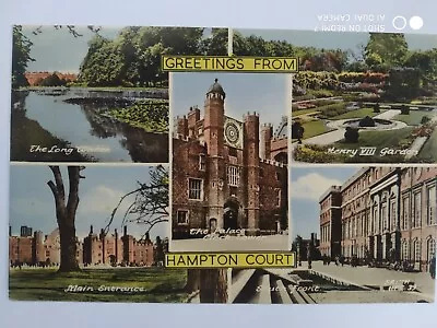 Old Postcard Greetings From Hampton Court London England • £0.99