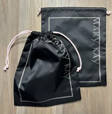 New (2) Mary Kay Black Drawstring Bag With Pink Ropes Free Shipping! • $9.99