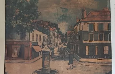 Print On Matte Board French Village Scene Maurice Utrillo  • $12.45