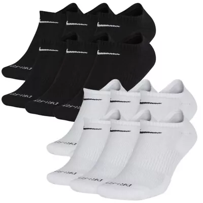 Nike Men's Socks Everyday Plus Cushioned Athletic Training Dri-Fit No-Show Socks • $9.88