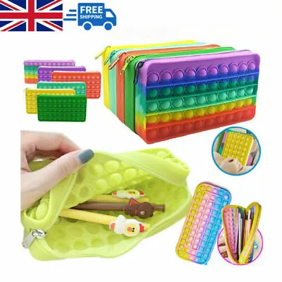 £3.96 • Buy Pencil Case Pop Popper Fidget Toy Push It Poppet Back To School Autism Anxiety