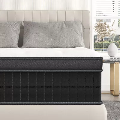 Twin Full Queen King Size Mattress 10  12  14  Hybrid Memory Foam Pocket Spring • $338.57