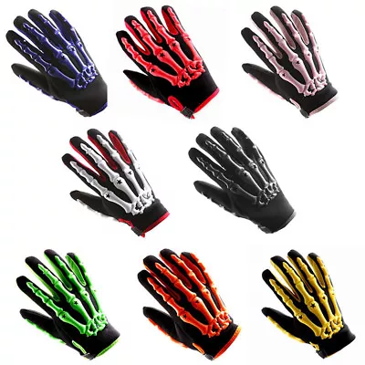 Youth Kids Motorcycle Motocross MX BMX Dirt Bike Racing Sports Skeleton Gloves • $15.95