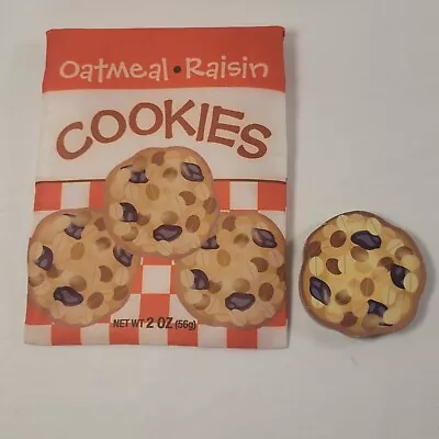 Melissa And Doug Pretend Play Food Oatmeal Raisin Cookies Cloth Bag • $35