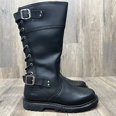 Milwaukee Motorcycle Clothing Company MB255 Womens 12 Inch Black Boots Size 9C • $39.99