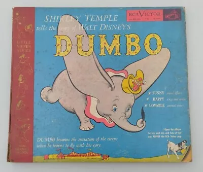 Walt Disney's DUMBO Told By Shirley Temple - 78 RPM -  3 Record Set & Book • $11.99