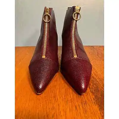 WOMEN'S J.CREW - Pointy Kitten-heel Ankle Boots With Front Zip SIZE 7 • $48