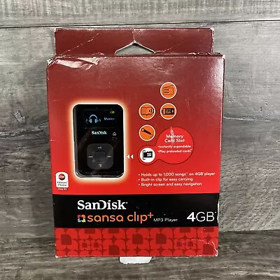 SanDisk Sansa Clip+ 4GB Digital Media MP3 Player Black Open Box • $84.95