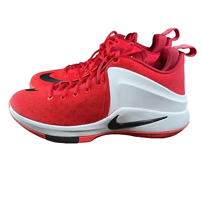 Nike Zoom Witness Lebron Black White Red Sneakers 852439-600 Men's Size 11.5 • $72.79