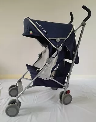 Maclaren Globetrotter Pushchair Stroller Medieval Blue Immaculate Clean Cond. • £40