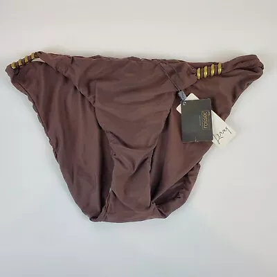 Lenny Niemeyer Adjustable Bikini Bottom Size L Brown NWT Made In Brazil • $35.99