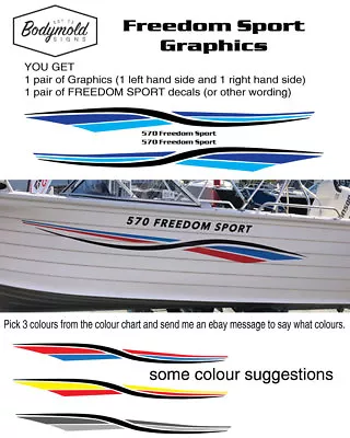 $158 • Buy Quintrex Style Freedom Sport Graphics 2500mm Long Graphics