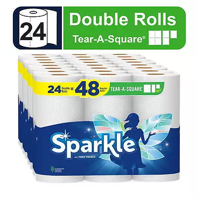 Tear-a-Square Paper Towels 24 Double Rolls • $25.12