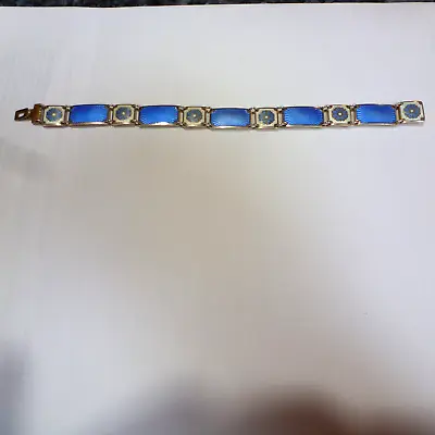 Vintage 7 1/4  David Andersen Enamel Sterling Silver Bracelet • $135