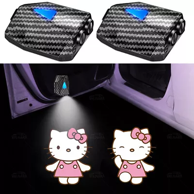 Moving Kitty Logo Wireless LED Courtesy Car Door Ghost Shadow Projector Lights • $16.99