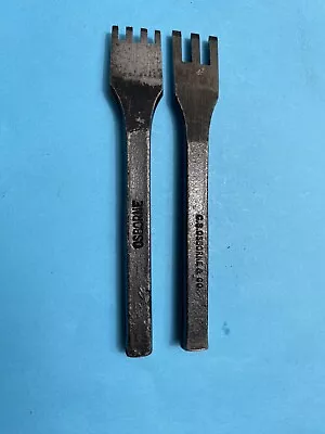 Vintage Osborne Leather Thonging Chisel Tools 4 Prong & 3 Prong • $28