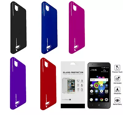 For ZTE Blade T2 Lite Z559DL Slim TPU Flexible Cover Case + Tempered Glass • $10.98