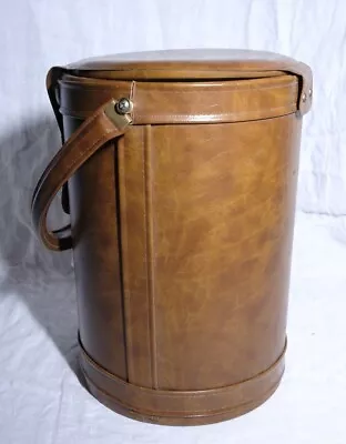 $75 • Buy Rare Mid Century Modern Georges Briard Portable Leatherette Picnic Ice Bucket