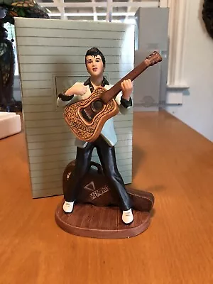 1987 Elvis Presley Porcelain Figurine W/ Guitar Avon Collectable • $25.21