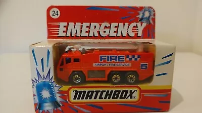 Matchbox Fire Tender -Airport MB24 Mint In VHTF Australian-release Box • $16.05