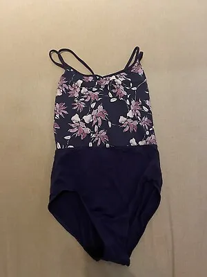 Blue/ Purple Floral Mirella Leotard Adult Medium Amazing Condition Worn Twice • £15