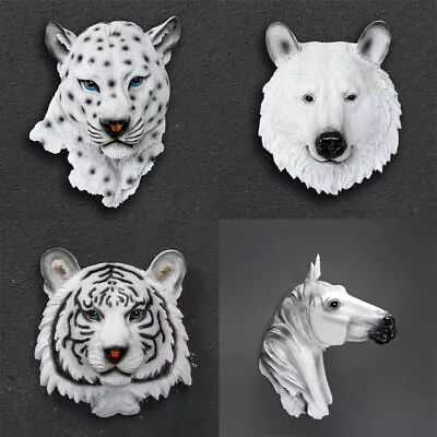 Animal Head Statue Wall Mount Resin Figurine Sculptures Ornament 3D Art Decor • £29.99