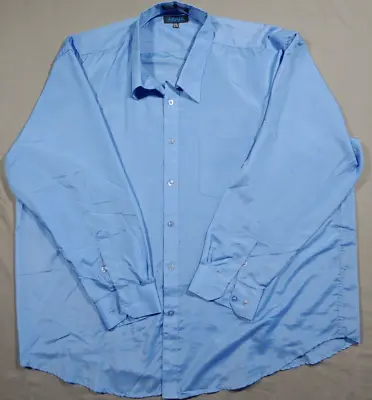 Aqua Button Shirt Mens 2XL Blue Long Sleeve Oxford Pocket Lightweight Down Size • $9.43