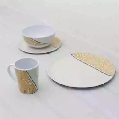 16pc Kakado Melamine Set Caravan Camping Motorhome Dining BBQ Tableware • £29.99