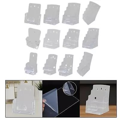 Acrylic Business Card Display Stand Brochure Holder Desk Or Wall Mount Rack For • £11.92