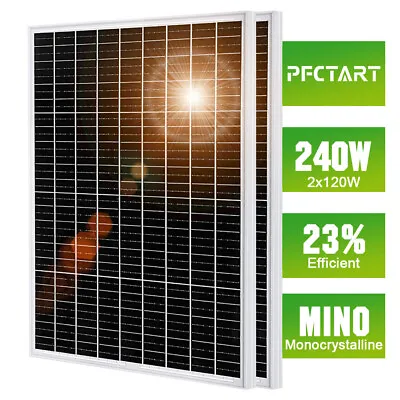 12V 240W Solar Panel MONO Solar Panels Battery Charging Home RV Caravan Boat Car • £160.59