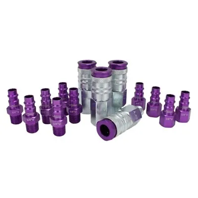 Milton® COLORFIT® HIGHFLOWPRO® Coupler & Plug Kit (V-Style Purple) - 1/4  NPT • $37.69