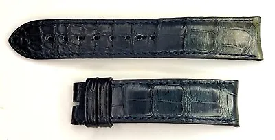 Authentic H. Moser & Cie Navy Blue Leather Watch Strap 20`/18 Mm 74 + 114mm OEM • $235