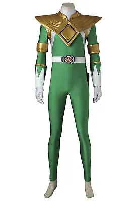 Green Ranger Burai Cosplay Costume Dino Rangers Tommy Oliver Outfit Gold Armor • $240.34