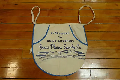 Vintage Advertising Apron Nail Pouch Great Plains Supply Co Building Materials • $19.95