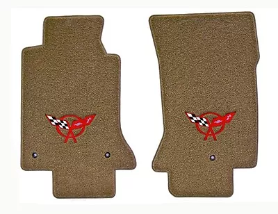 $135.99 • Buy NEW! FLOOR MATS 1997-2004 C5 Corvette Crossed Flags Embroidered Emblem Logo Pair