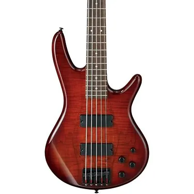 Ibanez Gio SR Electric 5 String Bass Guitar Spalted Maple Charcoal Brown Burst • $329.99